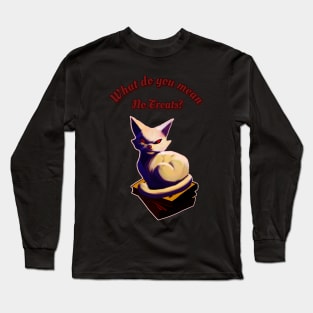 Ferocious Feline's Psycho Cat Meowloween Threat - Happy Halloween! Long Sleeve T-Shirt